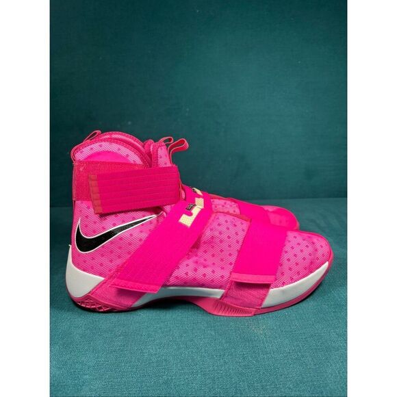 Nike LeBron Soldier 10 X TB “Kay Yow” Pink Basketball Shoes Men’s Size 13 844374 main image 4